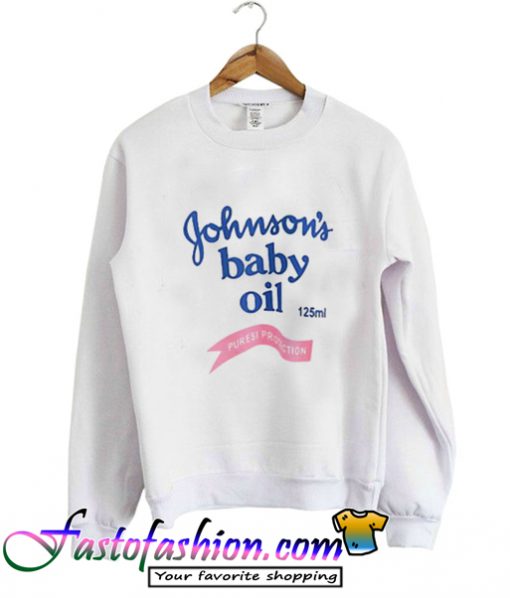 johnson's baby oil sweatshirt